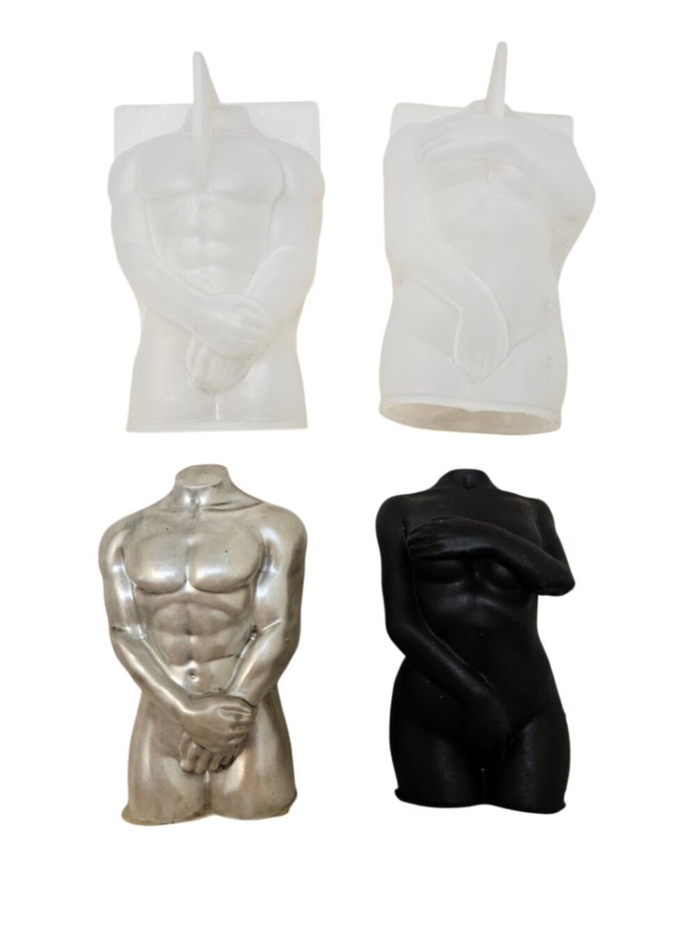 Set of 2 Modern Sculptural Torso molds